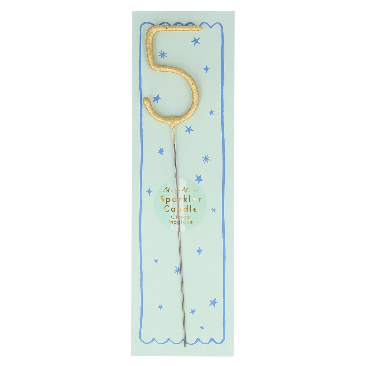 MERI MERI Gold Sparkler Number 5 Birthday Candles