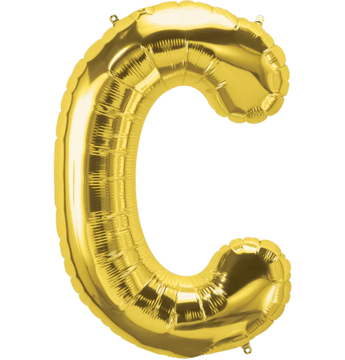 34" Gold Foil Balloon Letter