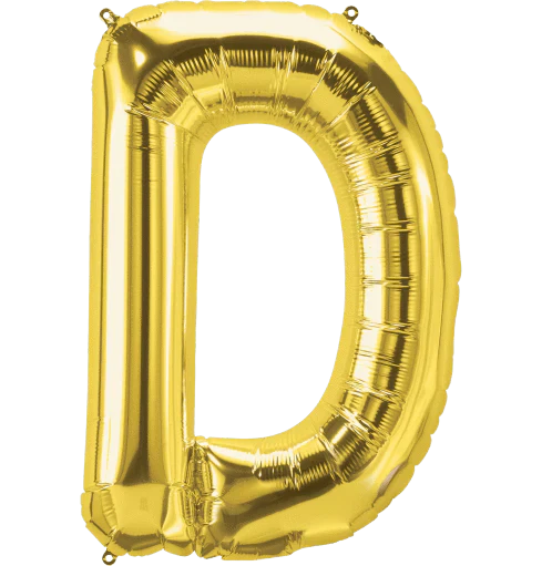 34" Gold Foil Balloon Letter