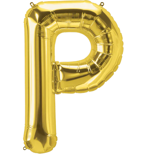 34" Gold Foil Balloon Letter