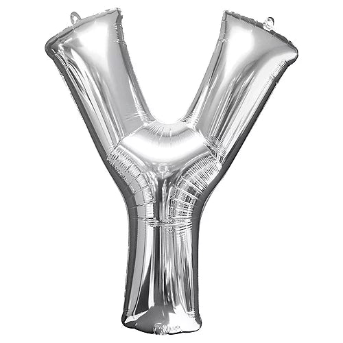 34" Silver Foil Balloon Letter