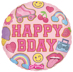 18” Round Birthday Girl Patches