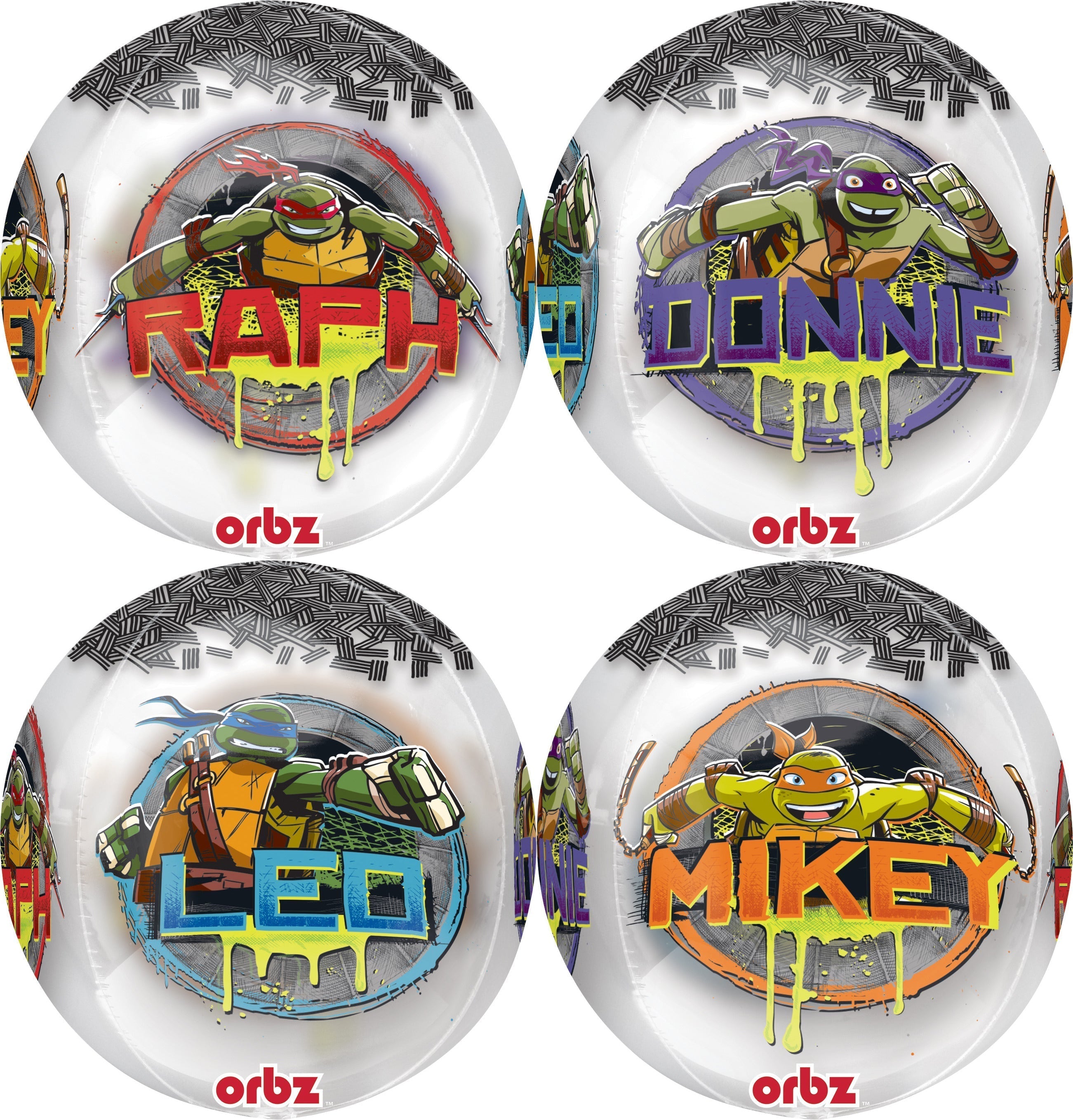 Anagram 16" Teenage Ninja Turtles Clear Orbz Balloon