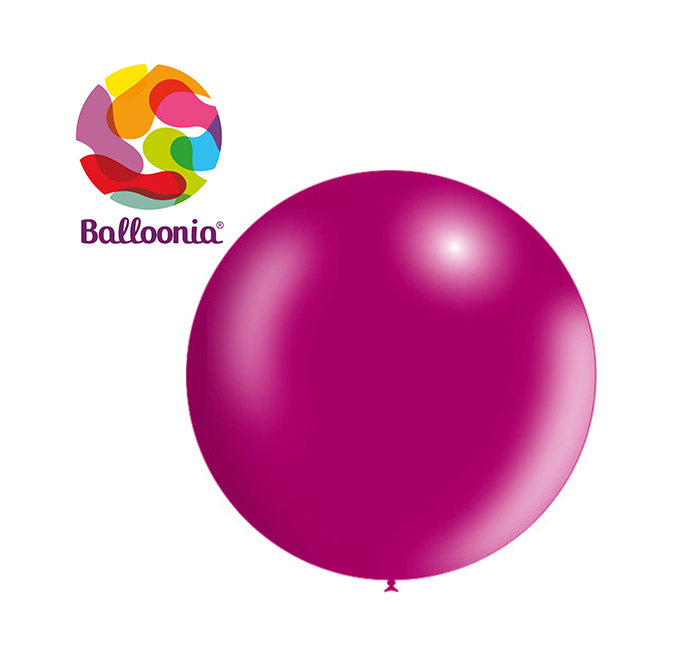 Balloonia 2ft Metallic Latex Fuchsia 5ct