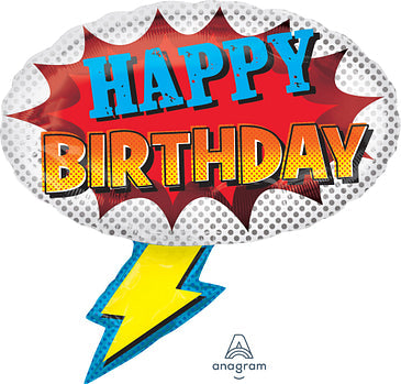 Anagram 27" Superhero Birthday Foil Balloon