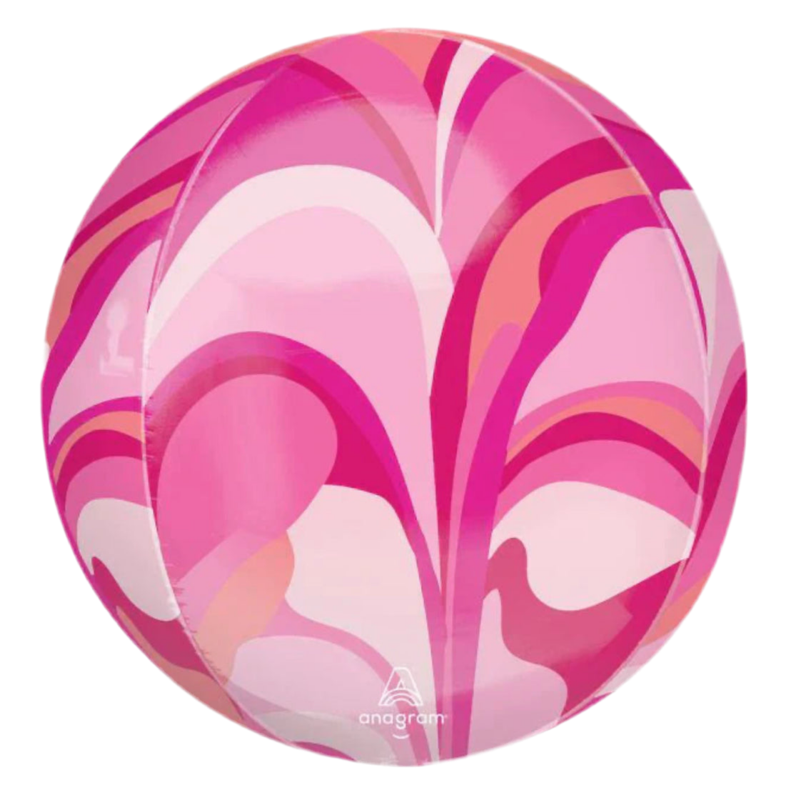 Anagram 16" Pink Macro Marble Orbz Balloon