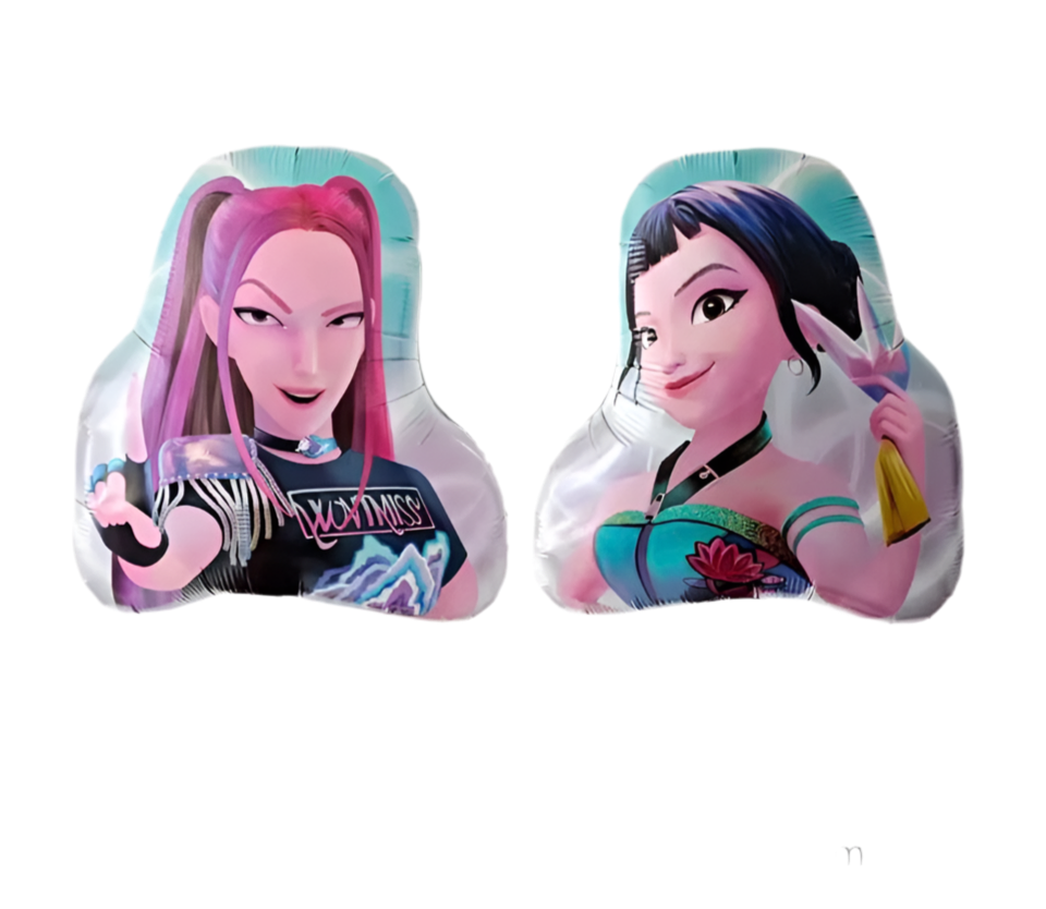 33" K-Pop Demon Hunters Mira & Zoey Foil Balloon (Double-sided) (Flat)