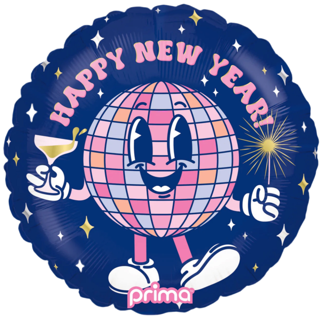 PRIMA 18" Round Happy New Year Disco Ball Buddy