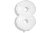 Winner Party 34" White Numbers Balloon