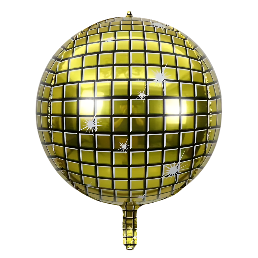 24" Gold Disco Ball Balloon