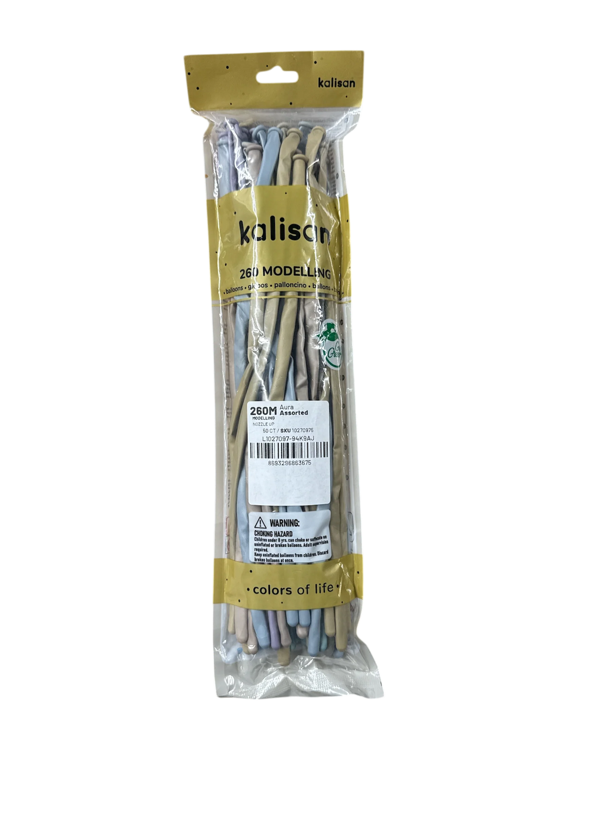 KALISAN 260” Aura Assorted Latex (50ct) Nozzle Up