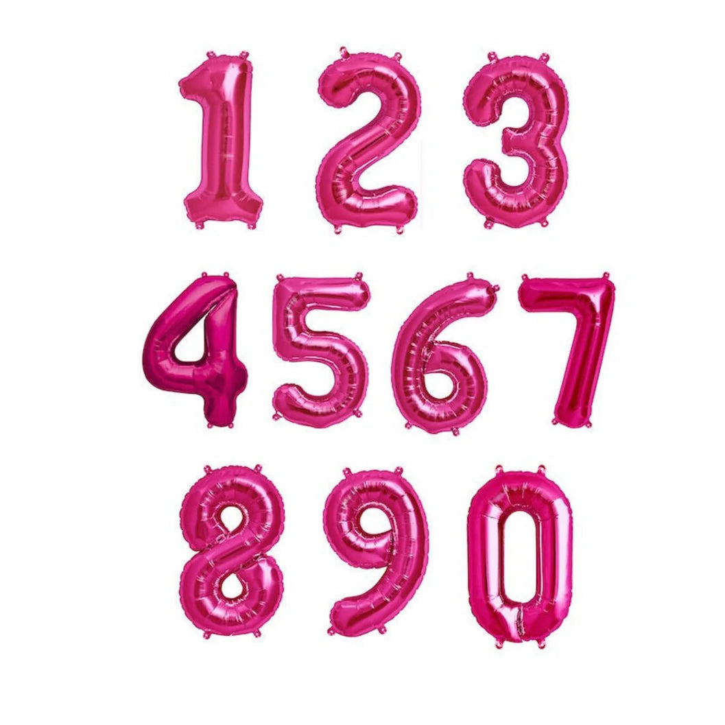 Party America 16" Fuchsia Numbers