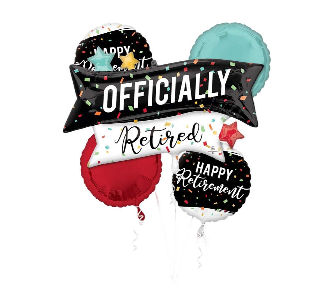 Anagram Foil Retirement Balloon Bouquet