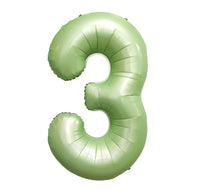 34" Sage Foil Balloon Number
