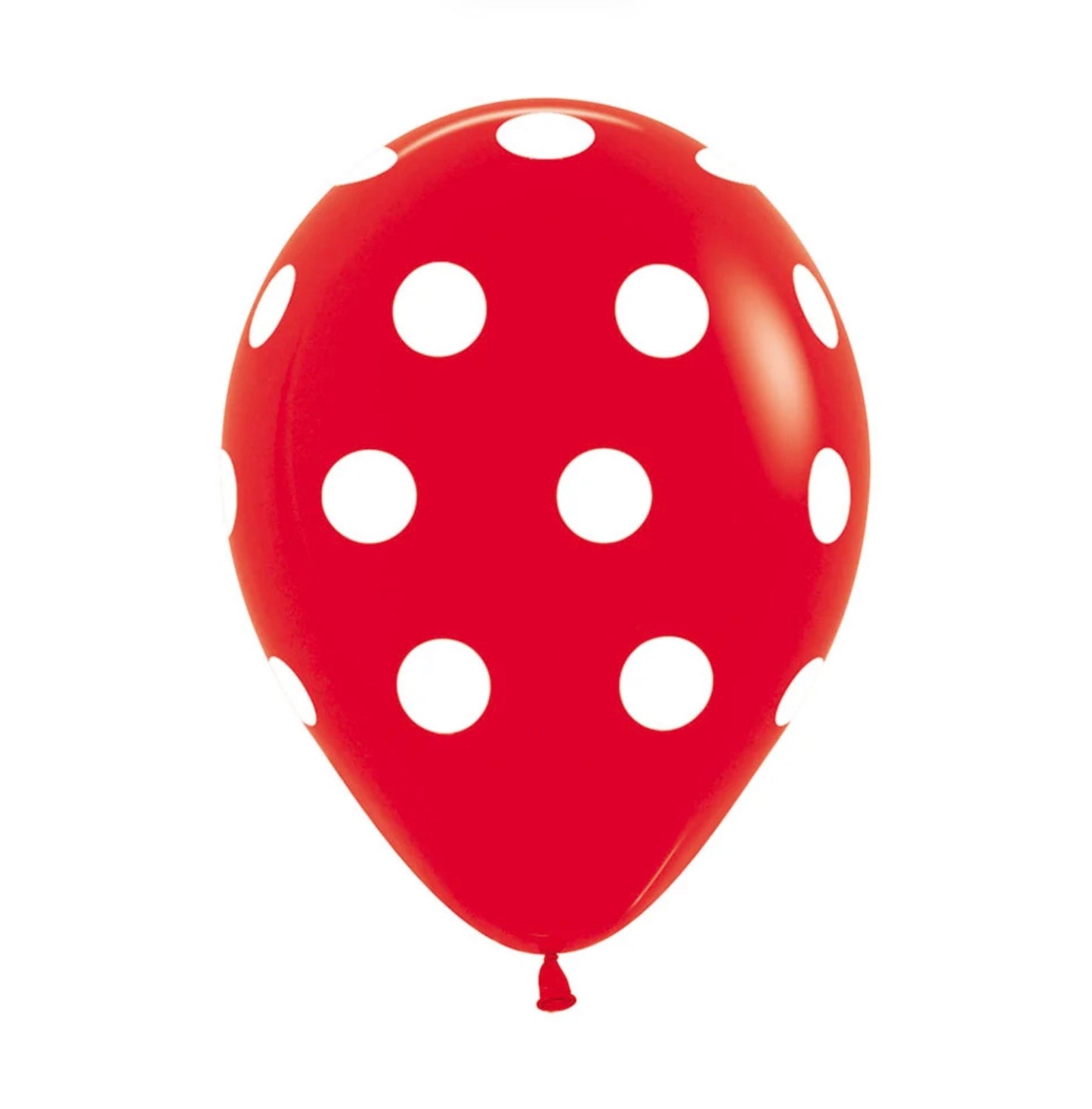 SEMPERTEX 11" Fashion Red Polka Dots - 50ct