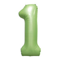 34" Sage Foil Balloon Number