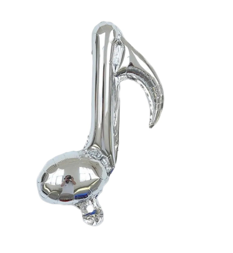 18” Silver Musical Note Balloon (AIR-FILL ONLY / FLAT)