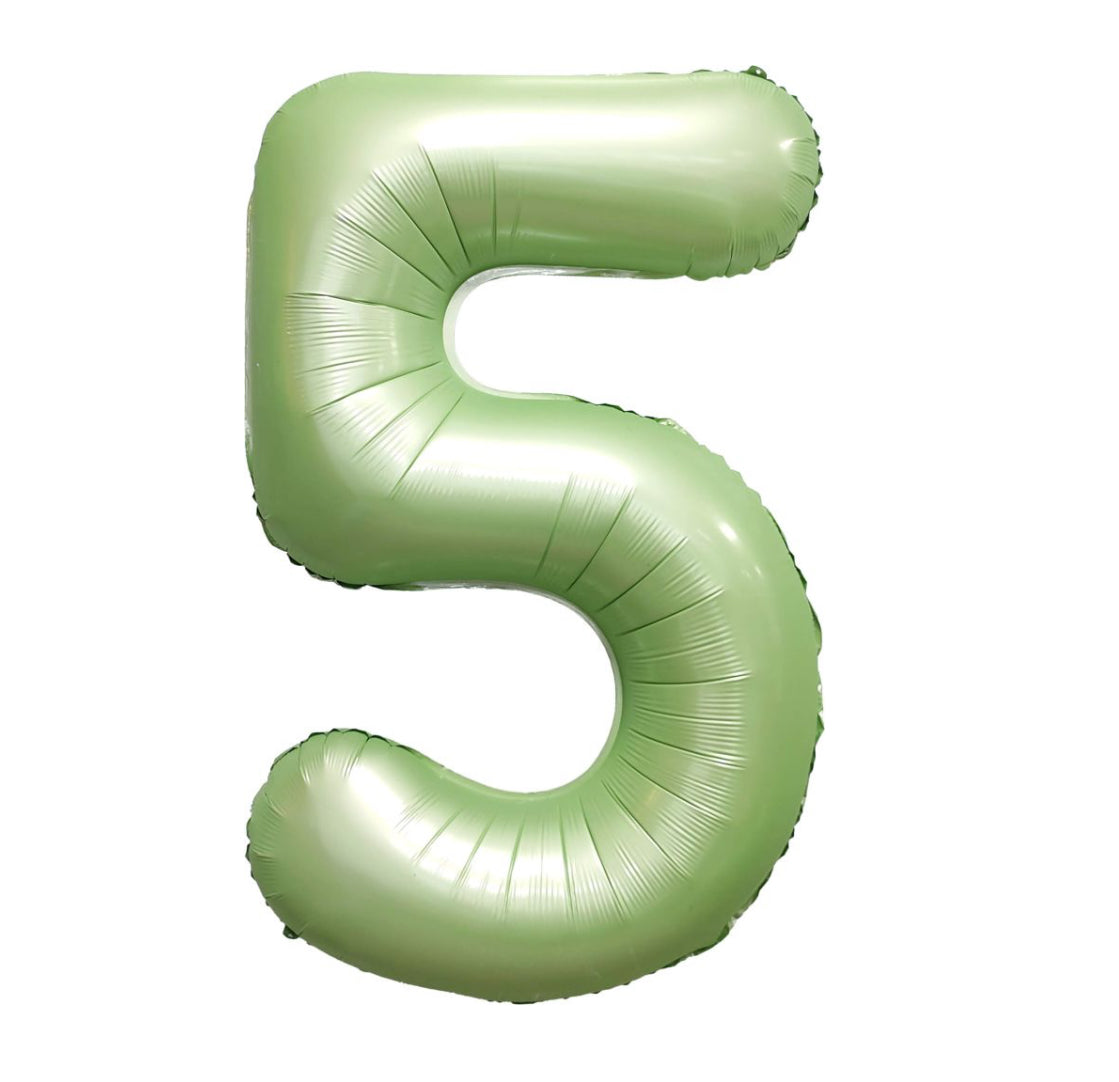 34" Sage Foil Balloon Number