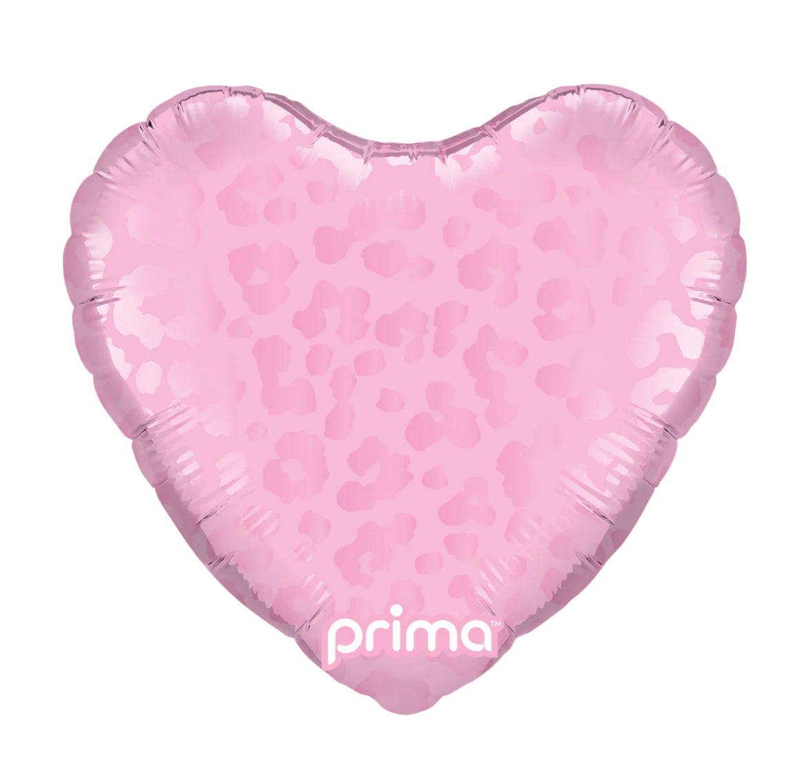 PRIMA 9" Heart Light Pink Matte & Shiny Leopard Print 6ct (AIR-FILL ONLY)