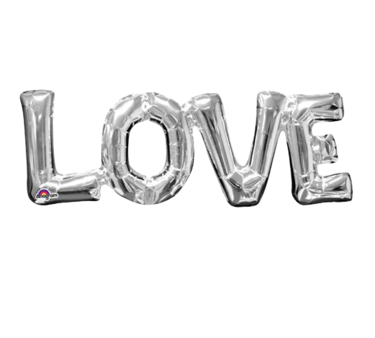 Anagram 25" Love Foil Balloon Silver (AIR-FILL ONLY)