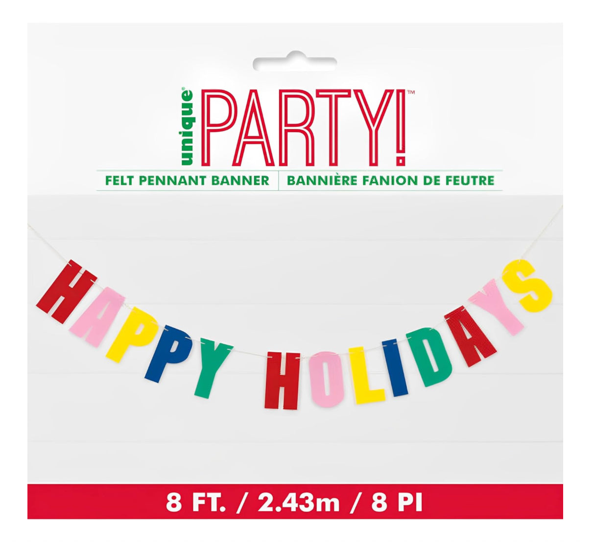 UNIQUE Happy Holidays Felt Christmas Garland