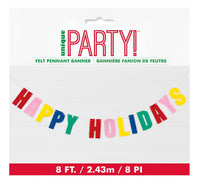 UNIQUE Happy Holidays Felt Christmas Garland