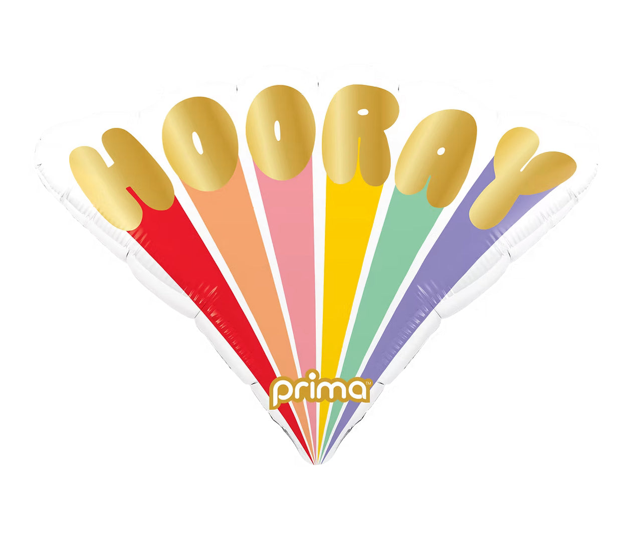 20" Hooray Colorful Burst Shape