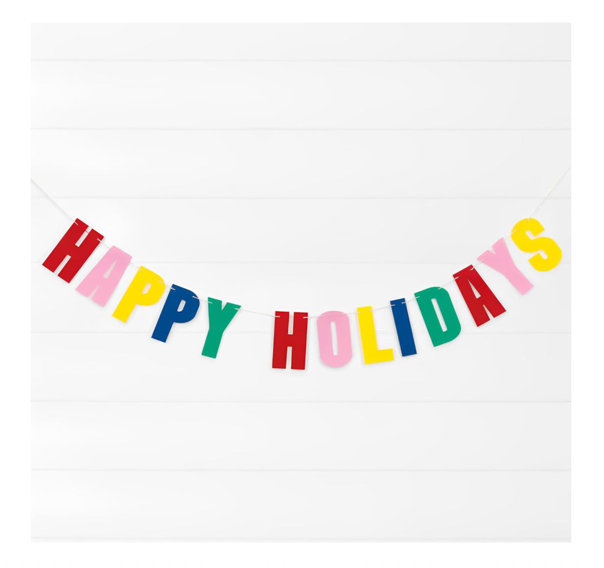UNIQUE Happy Holidays Felt Christmas Garland