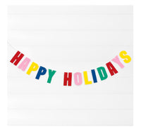UNIQUE Happy Holidays Felt Christmas Garland
