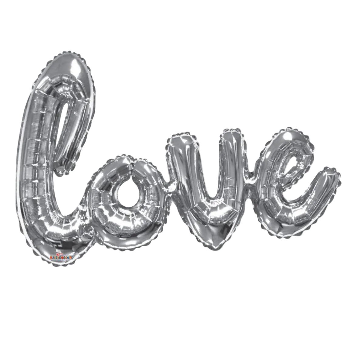 36” Love Script Balloon Silver (AIR-FILL ONLY)