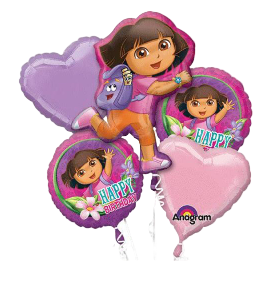 Anagram Dora The Explorer Birthday Balloon Bouquet 5ct
