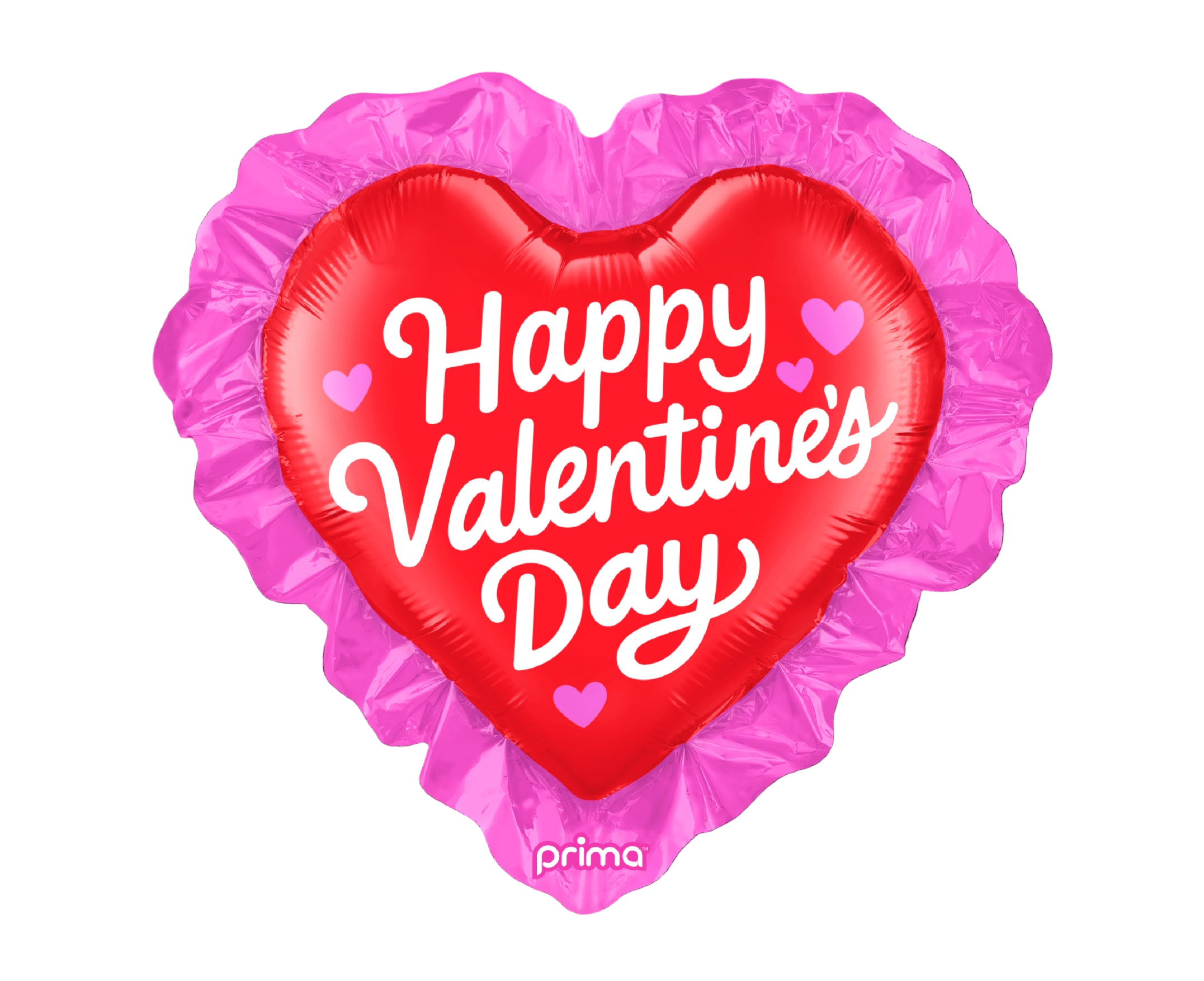 PRIMA 25" Happy Valentine's Day Ruffle Heart Shape
