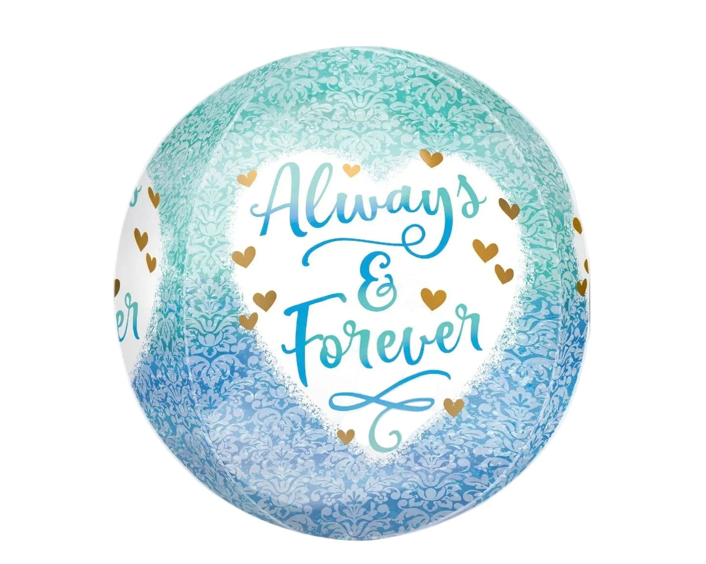 Anagram 15" Always Forever Damask Balloon Orbz