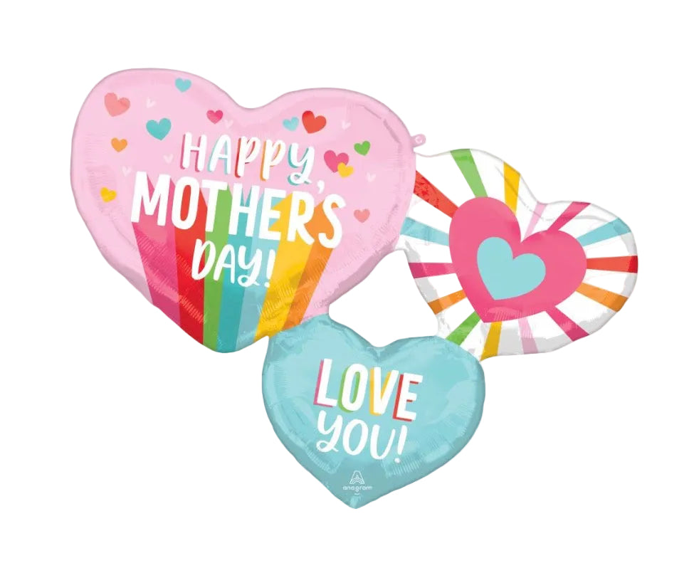 Anagram 33” HMD Bright Stripes Heart