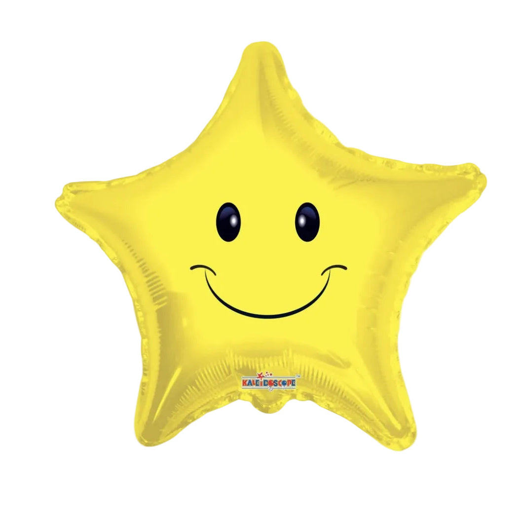 18" Smiley Face Star Balloon