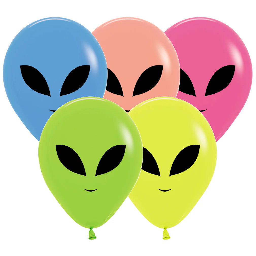 SEMPERTEX 5" ALIEN Neon Assorted 100ct