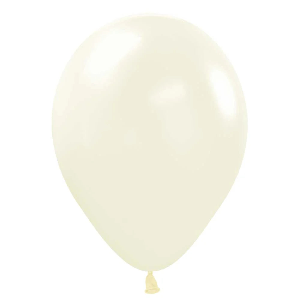 SEMPERTEX 11" Deluxe Almond White Latex 100ct