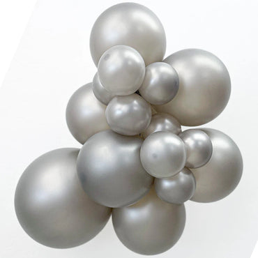 Tuftex 5" Latex Metallic Silver 50ct