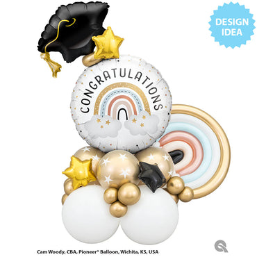 Qualatex 18" Congratulations Boho Rainbow Balloon