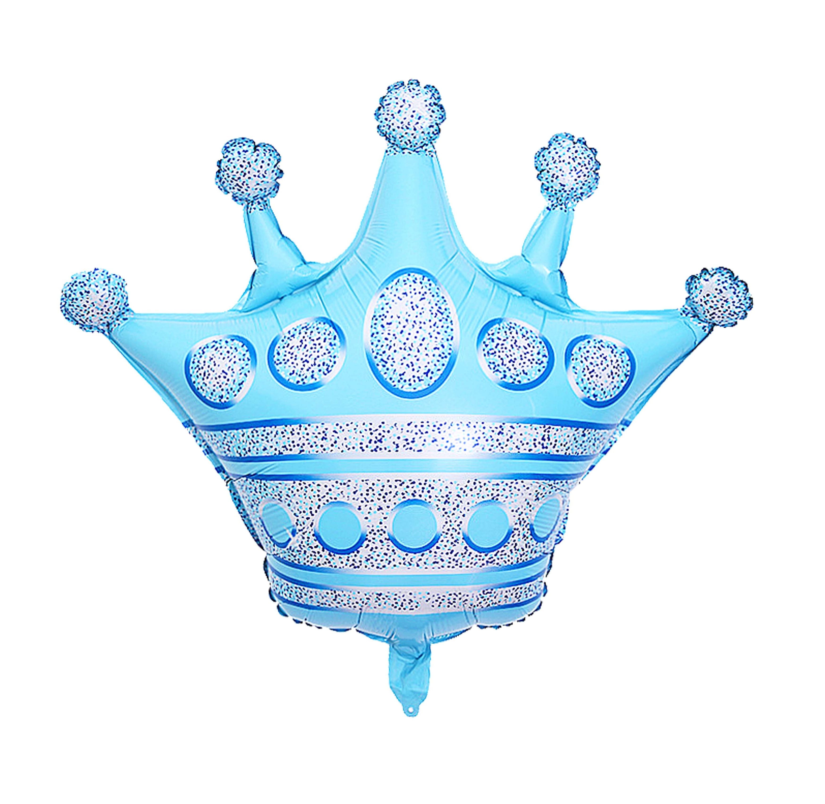 30" Blue Crown Foil Balloon