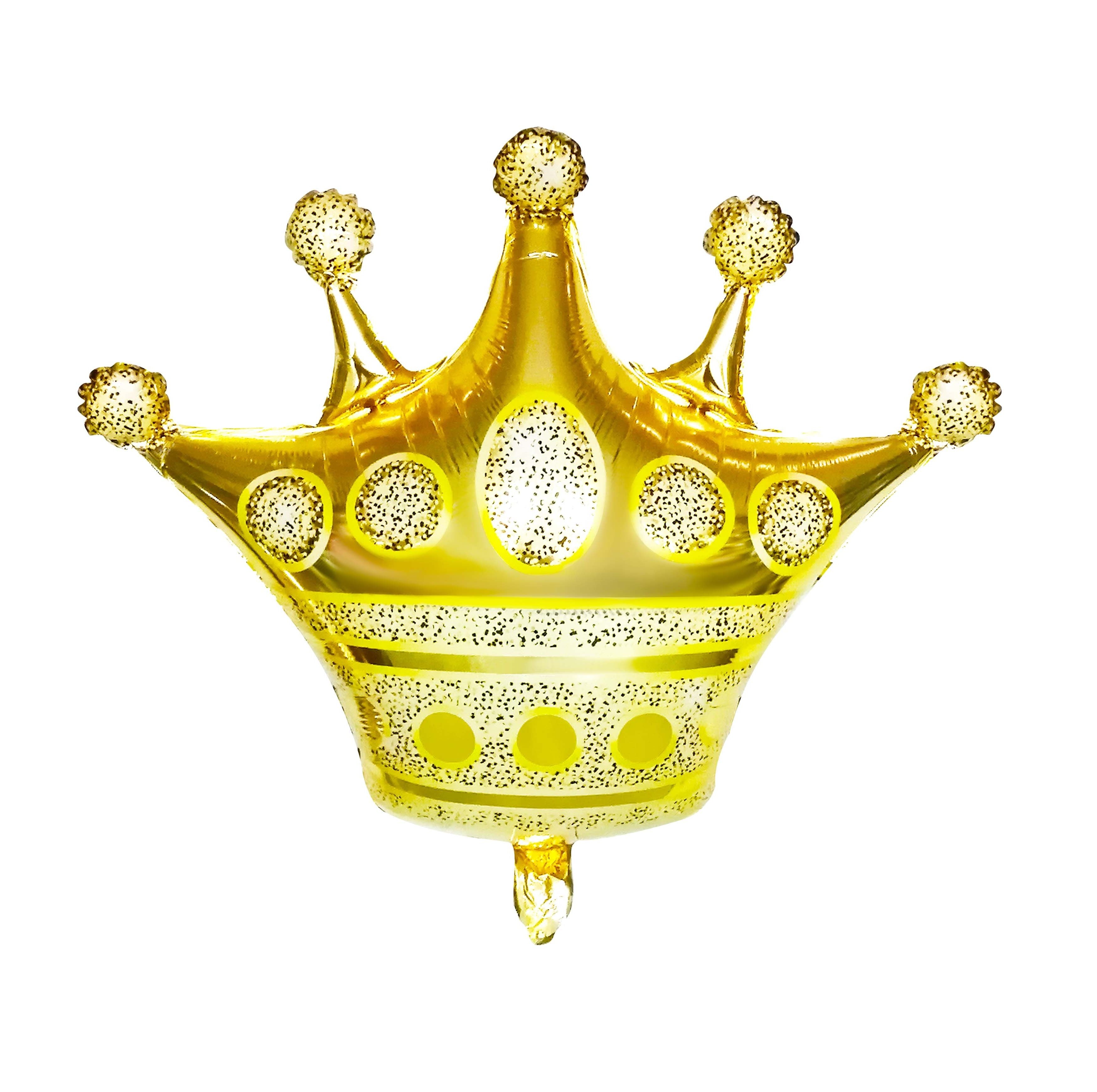 9" Gold Crown Balloon 5pc