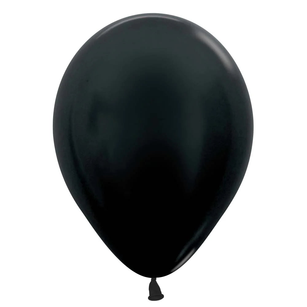 Sempertex 5" Latex Metallic Black 50ct