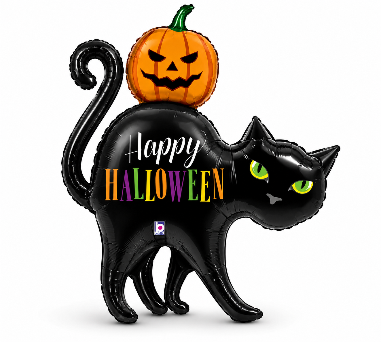 Betallic 44” Halloween Black Cat Foil Balloon (FLAT)