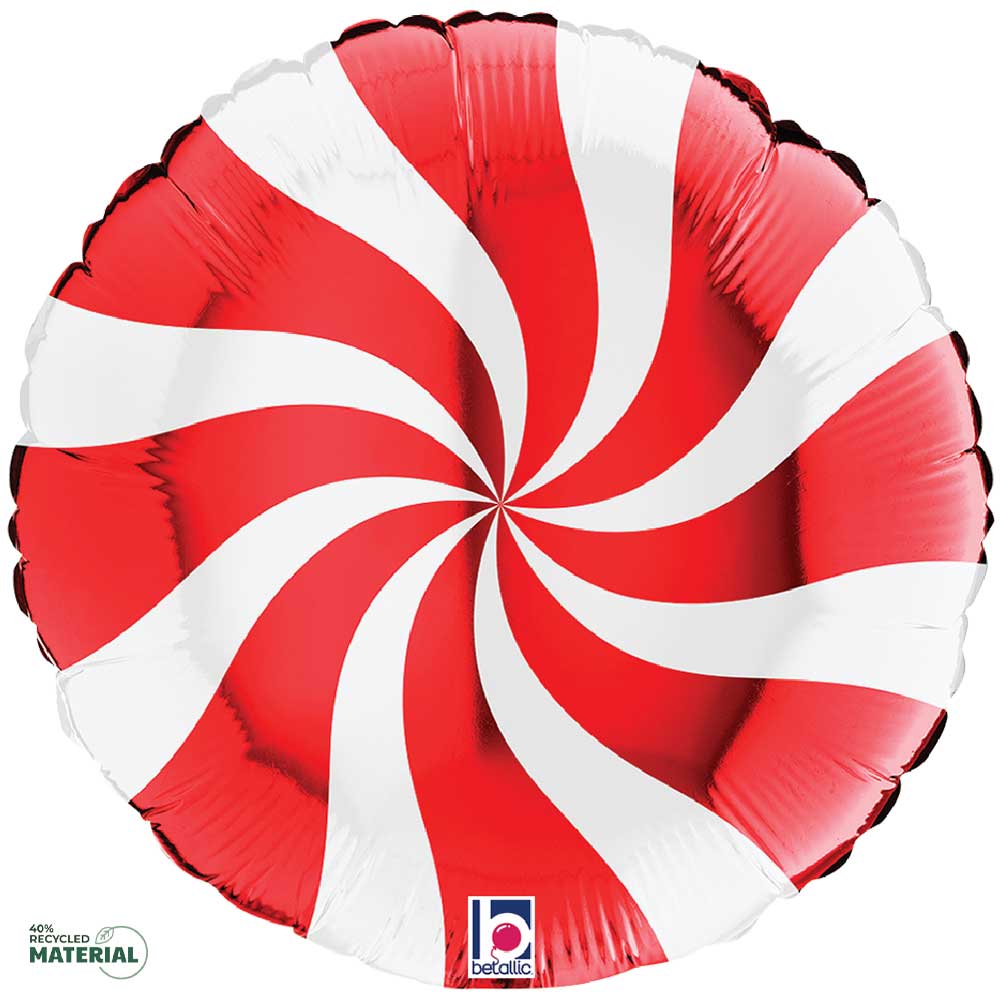 Betallic 18” Swirly White & Red