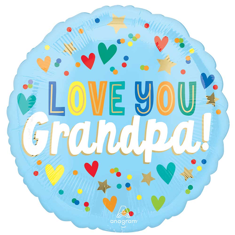 ANAGRAM 18” Love You Grandpa Hearts & Stars