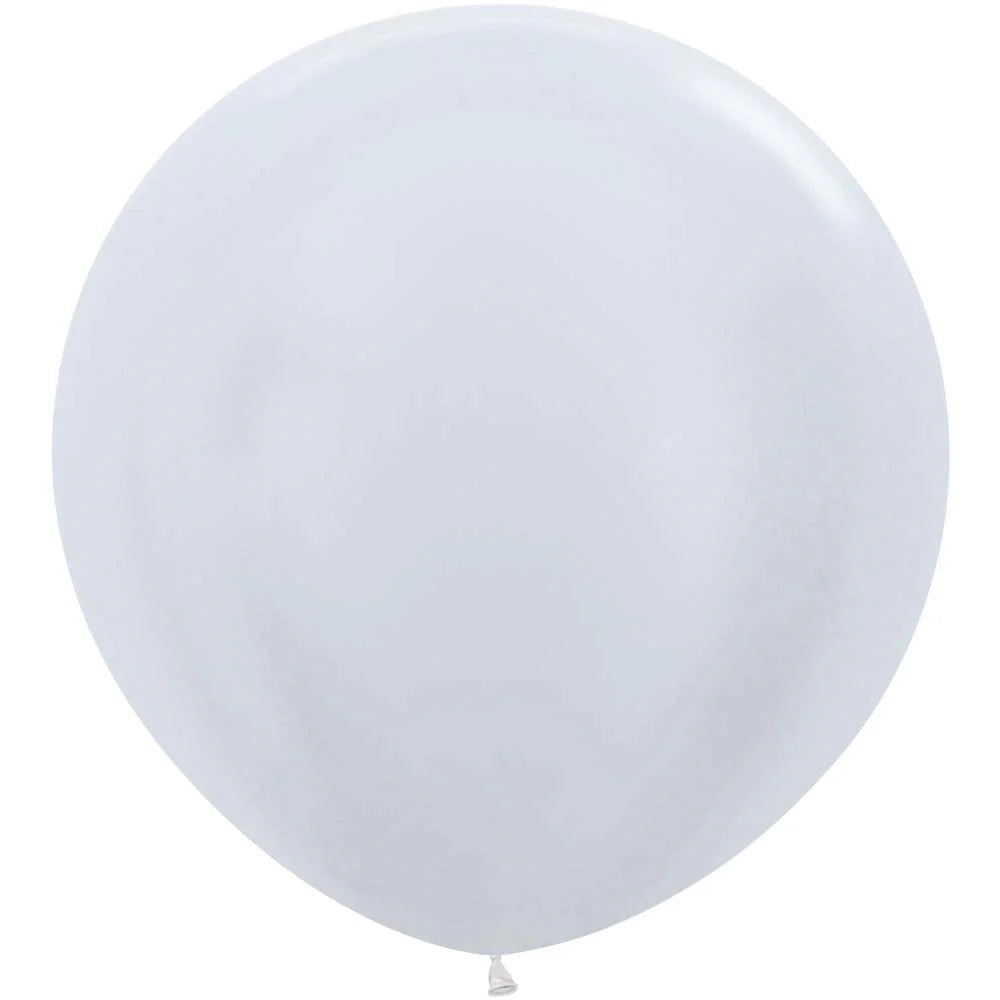 Sempertex 24" Pearl White Latex Balloons