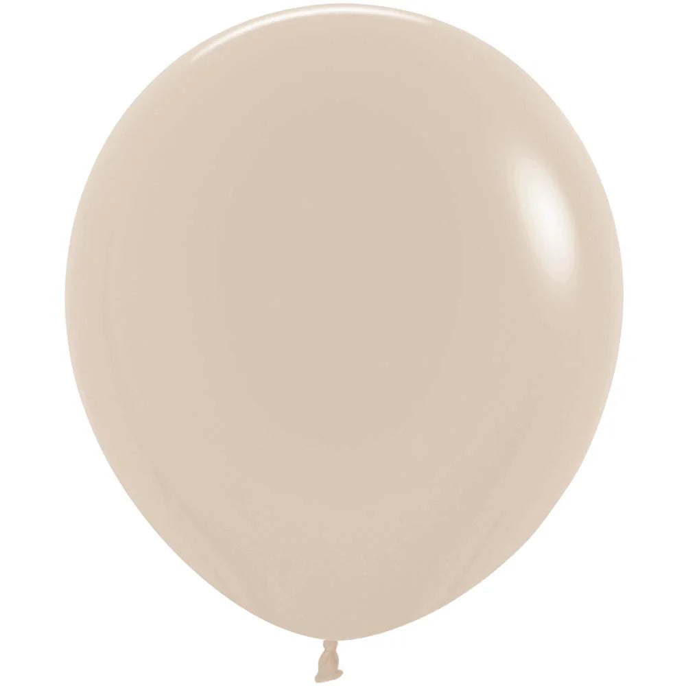 Sempertex 18" Deluxe White Sand Latex Balloons 25ct