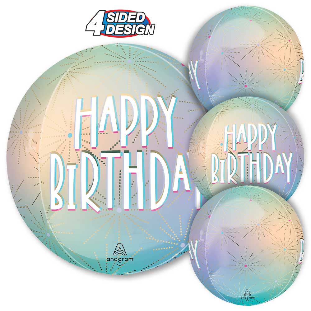 Anagram 15" Pastel Dream Birthday Balloon Orbz
