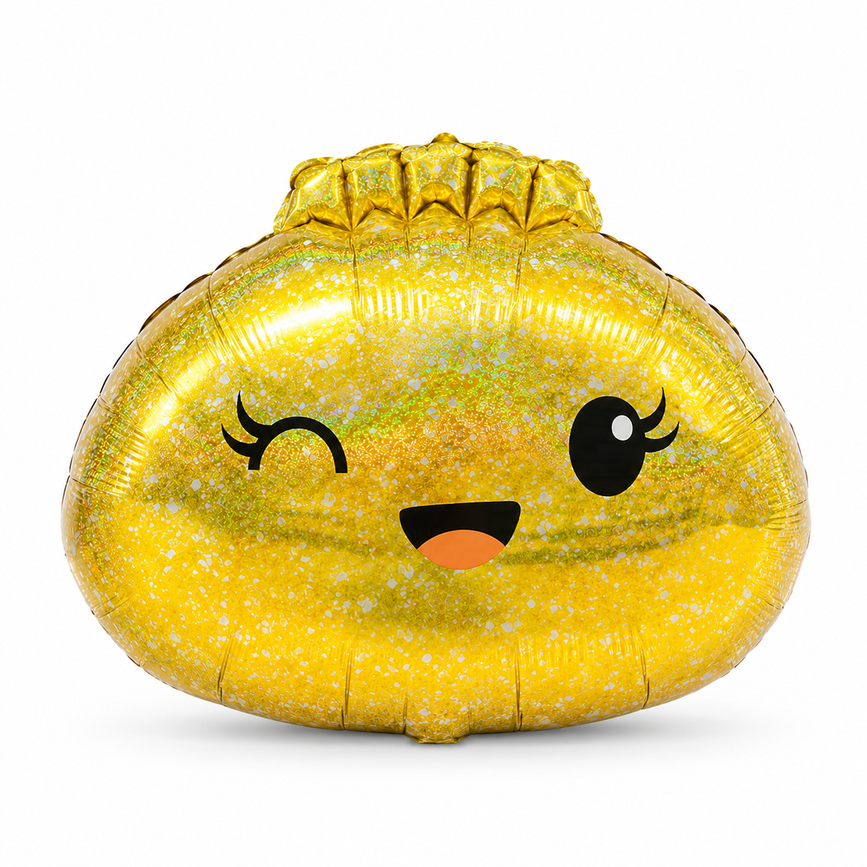 22" Yellow Glitter Kawaii Dumpling Balloon