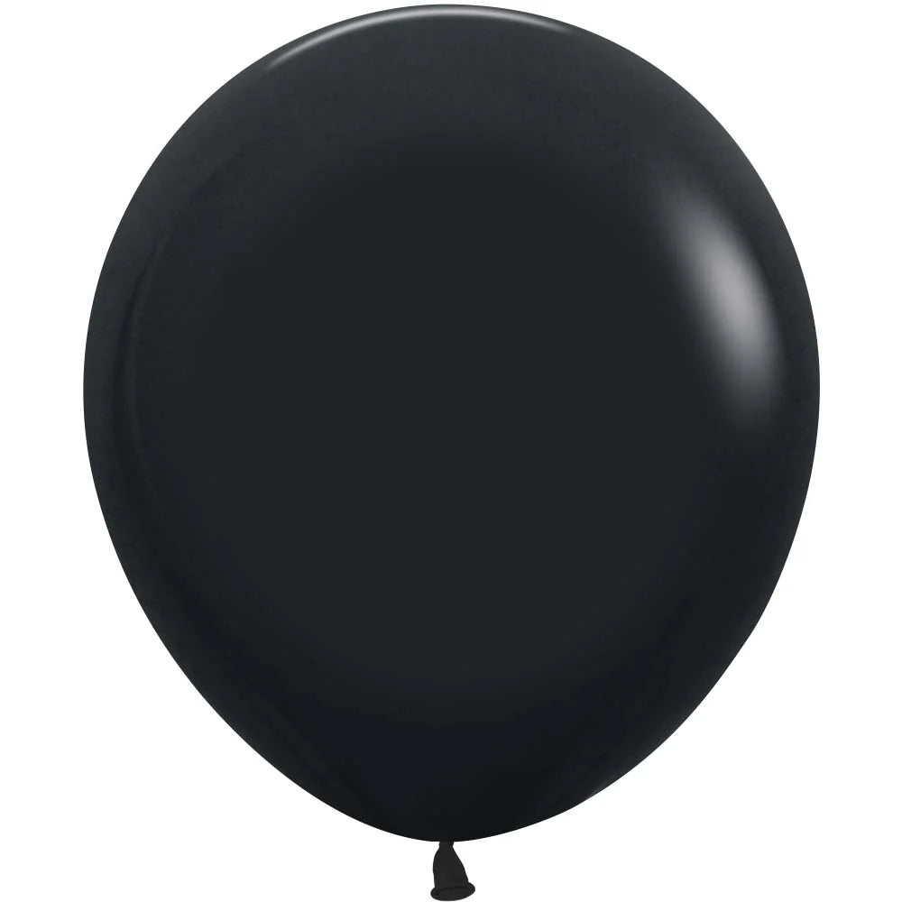 Sempertex 18" Deluxe Black Latex Balloons 25ct